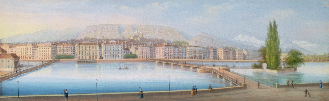 Genèvesjön: utsikt över sjön av Jean Dubois