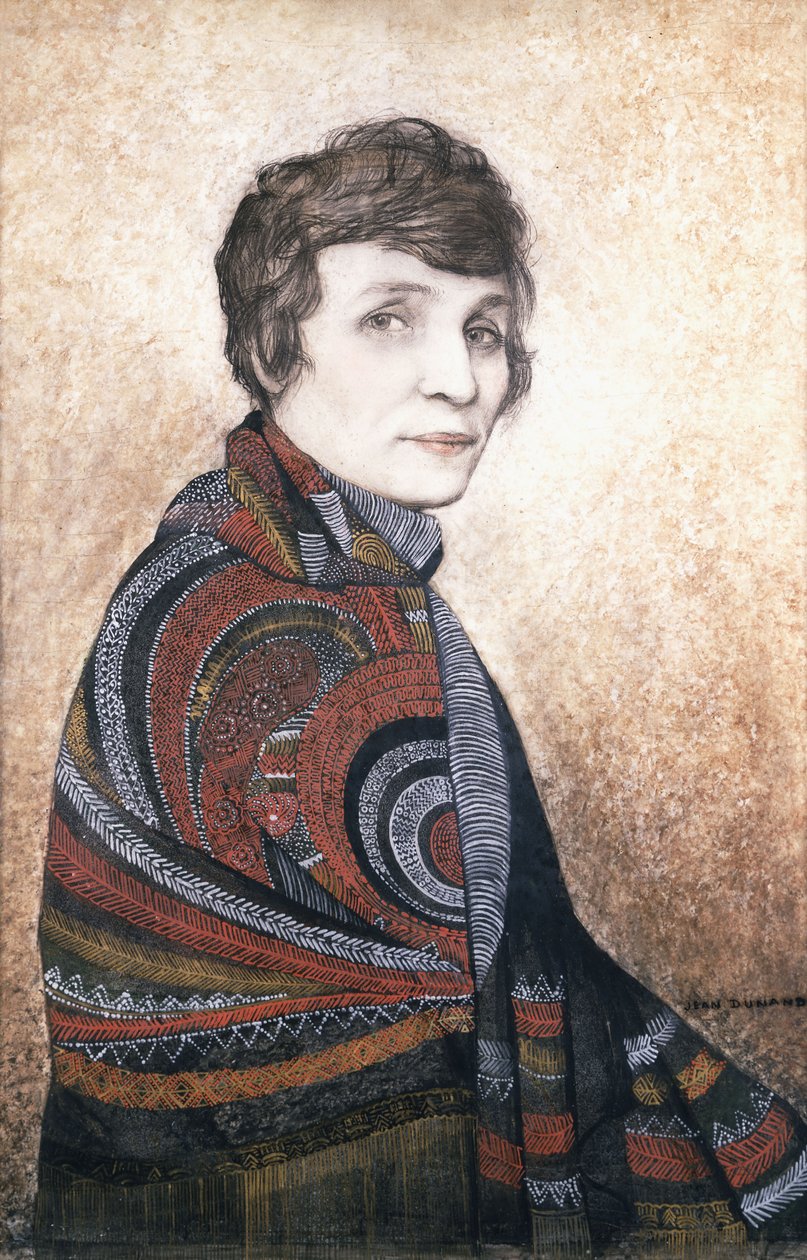 Porträtt av Louise Boulanger av Jean Dunand