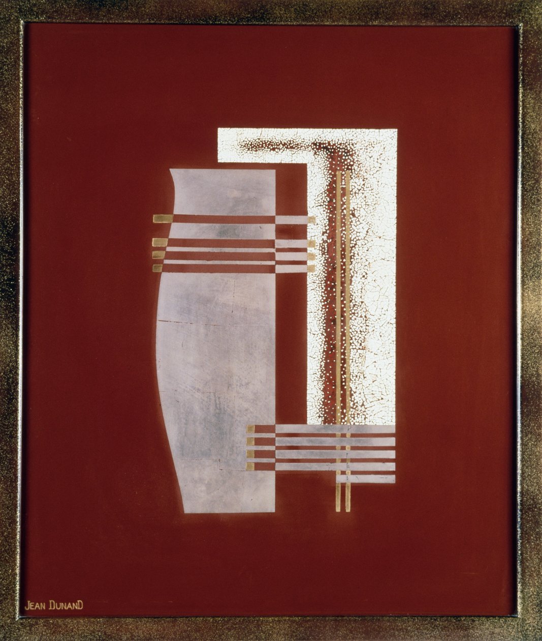Totem, 20:e (lackerad silver- och guldpanel) av Jean Dunand