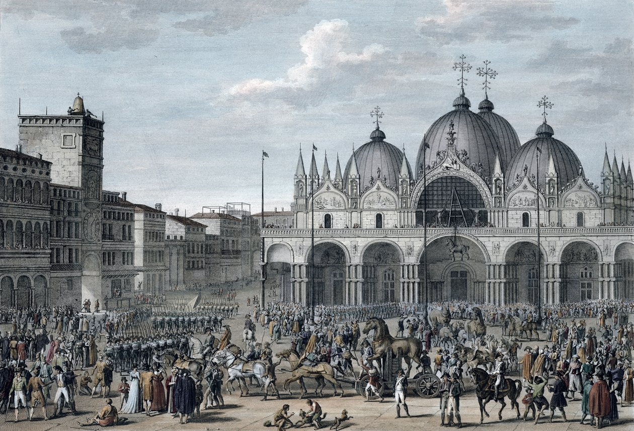 Fransmännens intåg i Venedig, Floreal, år 5 maj 1797 av Jean Duplessis Bertaux