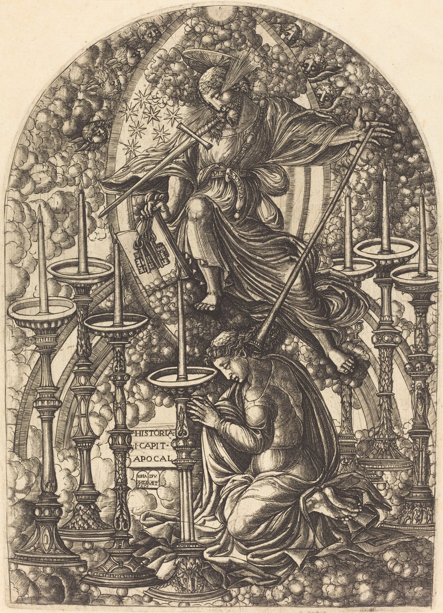 Sankt Johannes ser de sju gyllene ljusstakarna av Jean Duvet