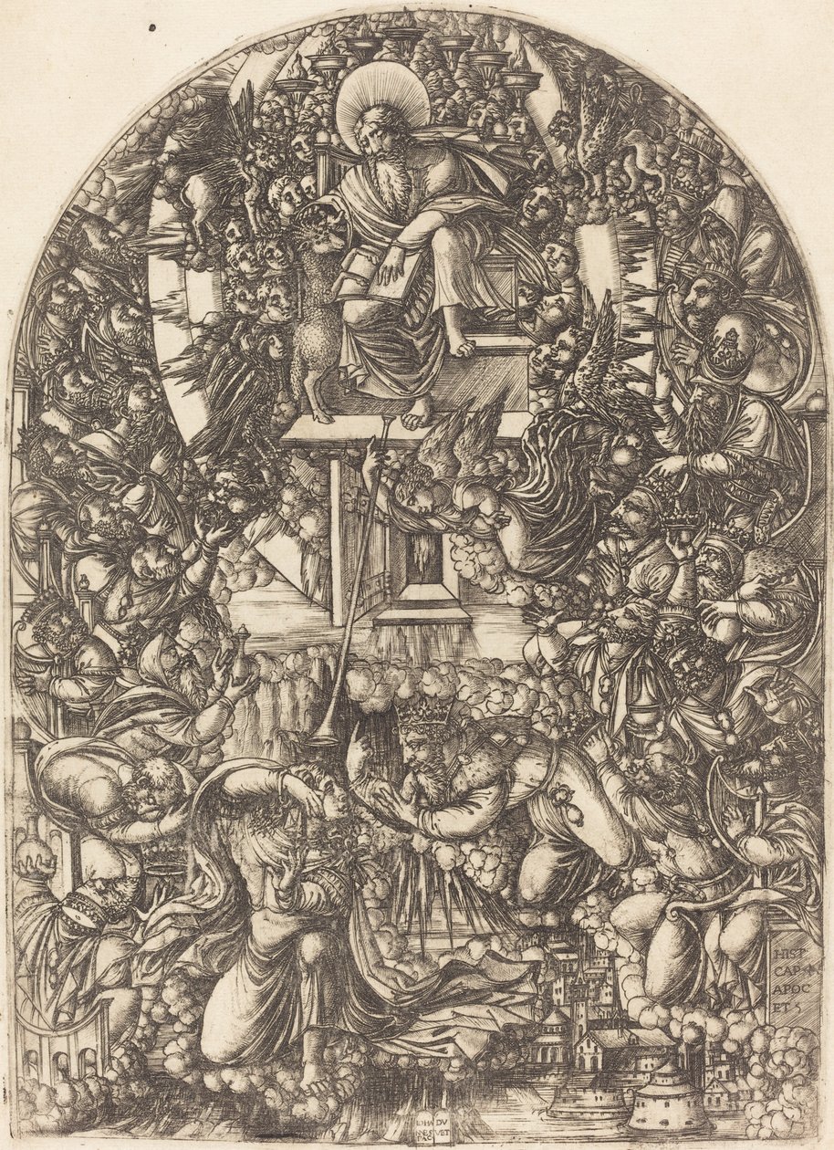 Sankt Johannes kallades till himlen av Jean Duvet