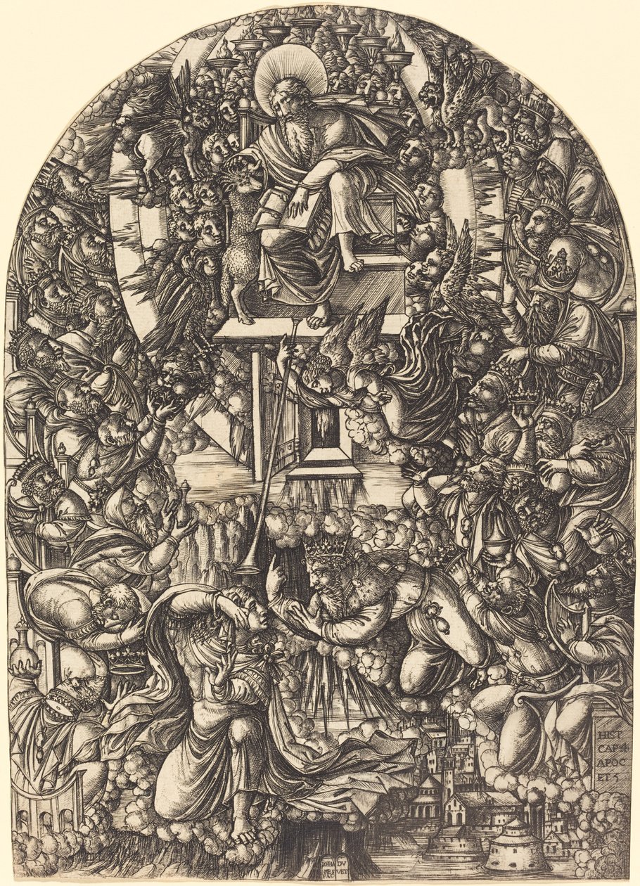Sankt Johannes kallad till himlen av Jean Duvet