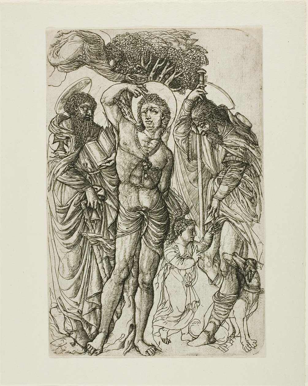 Saint Sebastian, Saint Anthony och Saint Roch av Jean Duvet