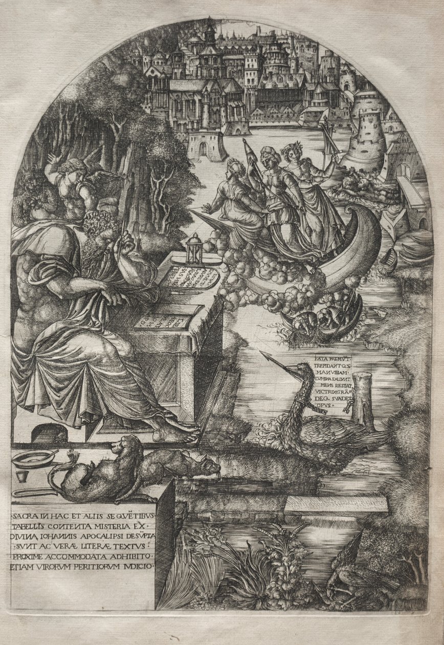 The Apocalypse: Duvet Studying the Apocalypse, 1555. av Jean Duvet