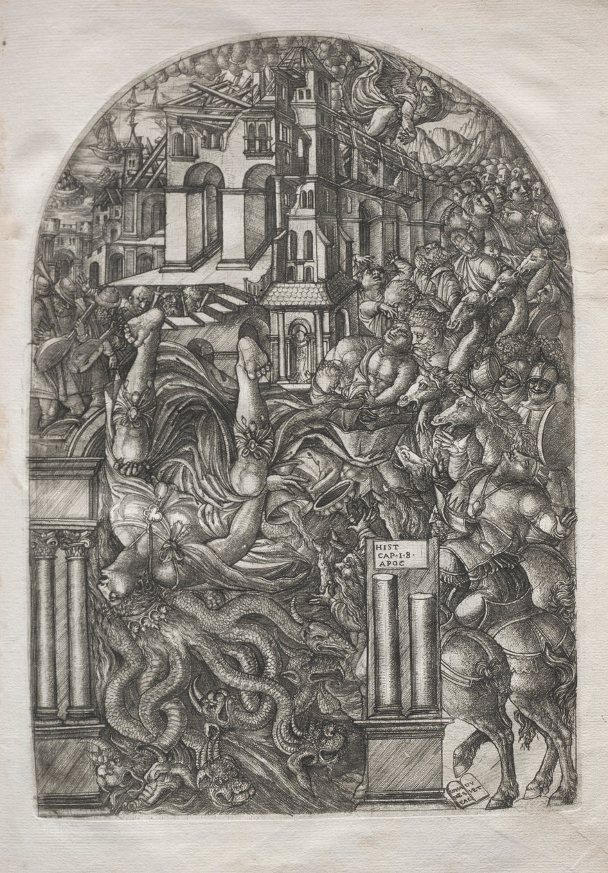 Apokalypsen: Babylons fall, 1546-1556. av Jean Duvet