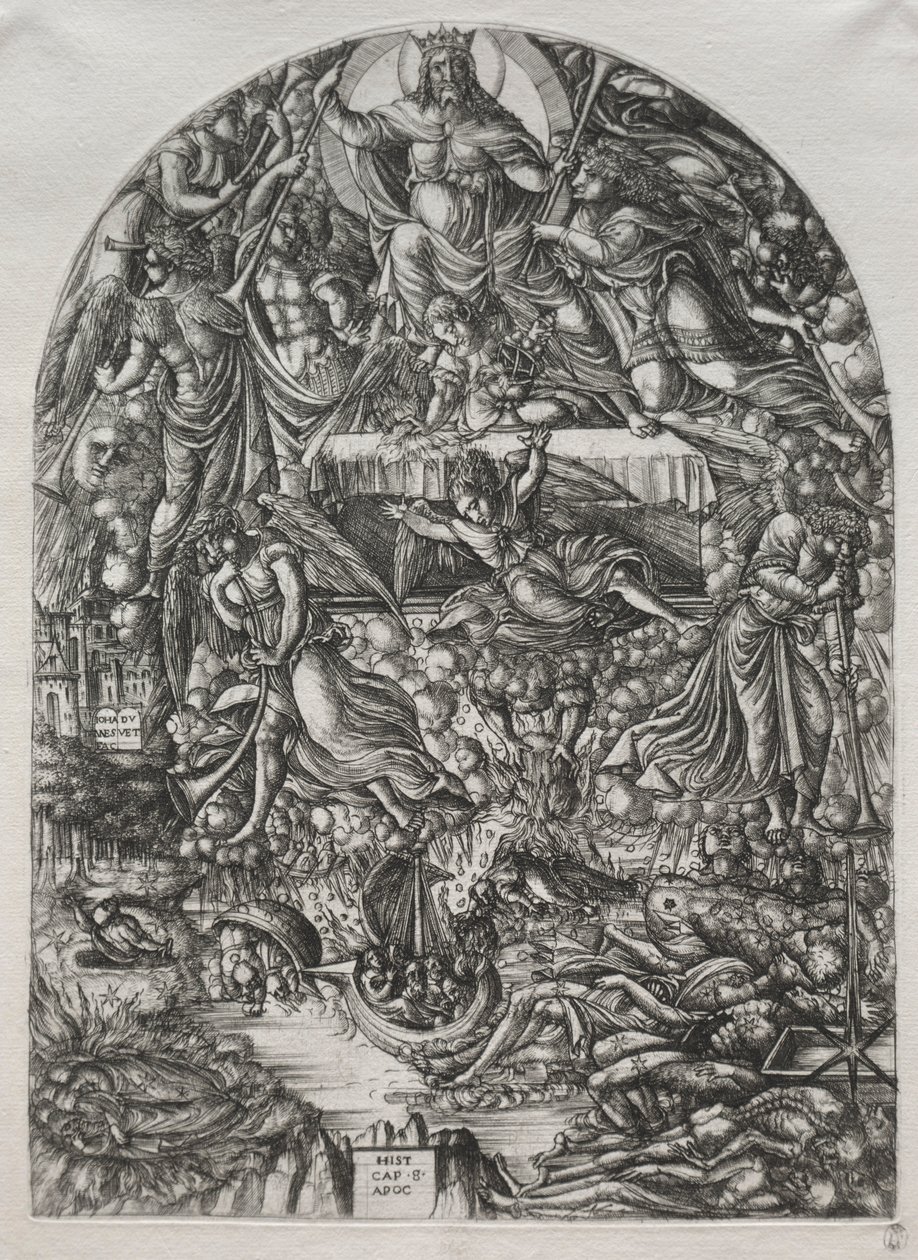 Apokalypsen: Öppnandet av det sjunde inseglet, 1561. av Jean Duvet