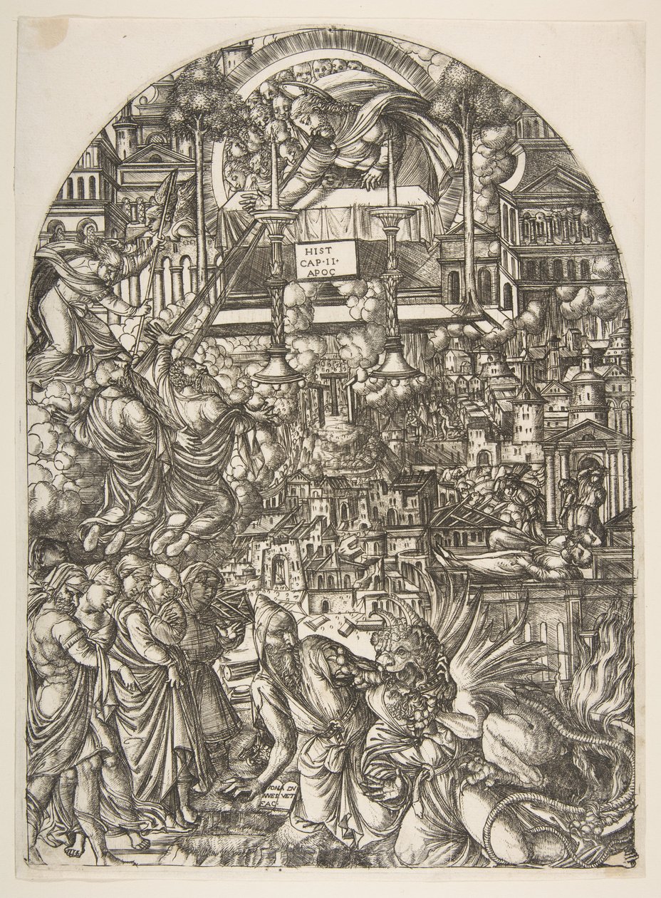 Templets mätning, från Apocalypse.n.d. av Jean Duvet