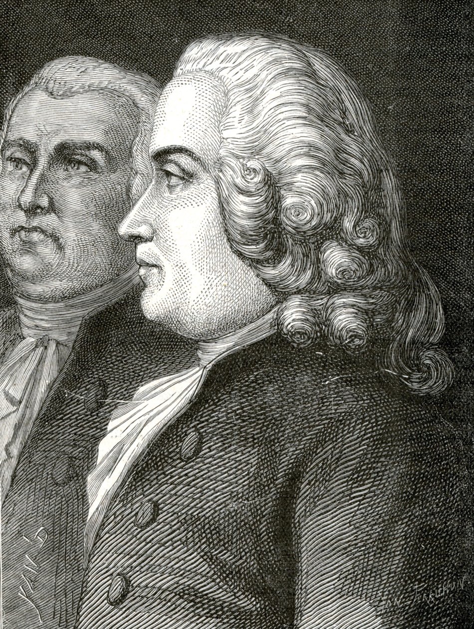 Franska revolutionen 1789-1799 Tronchet och Malesherbes Guillaume Chretien de Lamoignon de Malesherbes av Jean Edouard (1824 99) Dargent