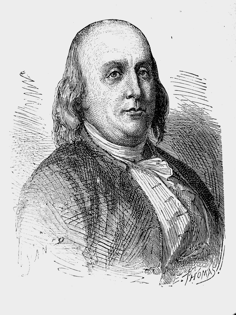 Benjamin Franklin av Jean Edouard Dargent