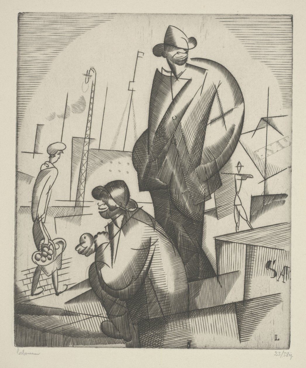 Svarta hamnarbetare av Jean Emile Laboureur