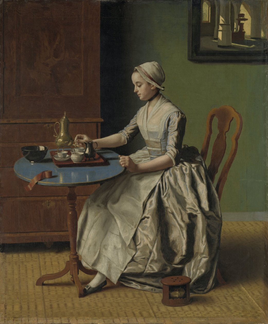 A Dutch Girl at Breakfast, ca 1756 (olja på duk) av Jean Étienne Liotard