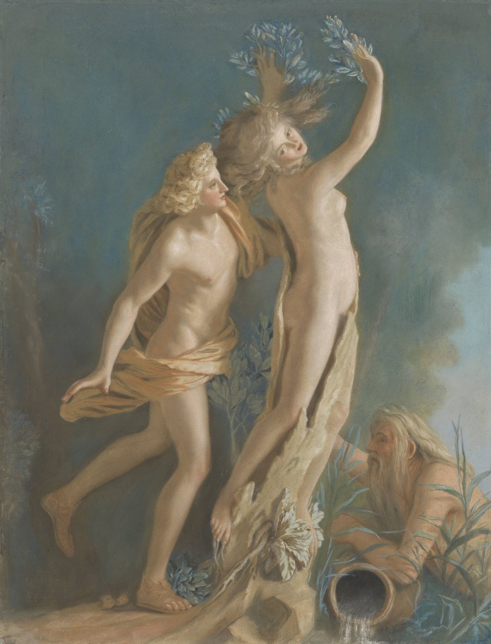 Apollo och Daphne, efter Lorenzo Berninis marmorgrupp i Galleria Borghese, Rom Apollo och Daphne, efter Lorenzo Berninis marmorgrupp i Galleria Borghese, Rom av Jean Étienne Liotard