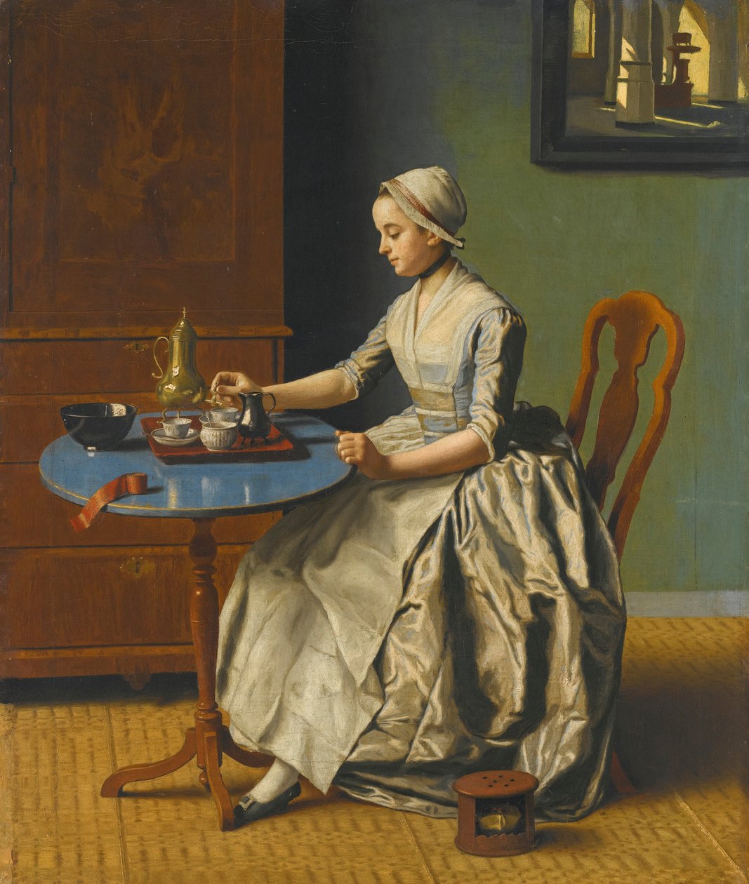Holländsk flicka vid frukost av Jean Étienne Liotard