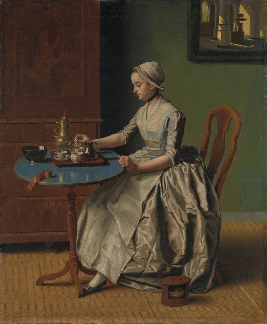 Holländsk flicka vid frukost av Jean Étienne Liotard