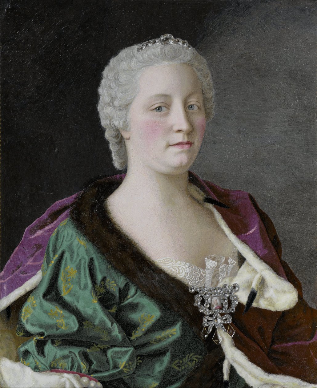 Maria Theresa, ärkehertiginna av Österrike, drottning av Ungern och Böhmen och den heliga romerska kejsarinnan Maria Theresia av Österrike (1717-80), ärkehertiginna av Österrike, drottning av Ungern och Böhmen och romersk-tysk kejsarinna av Jean Étienne Liotard
