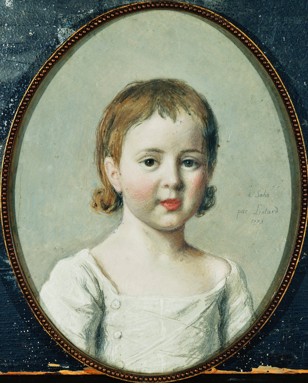 Porträtt av Matthew Robinson Boulton, byst längd 3 år av Jean Étienne Liotard