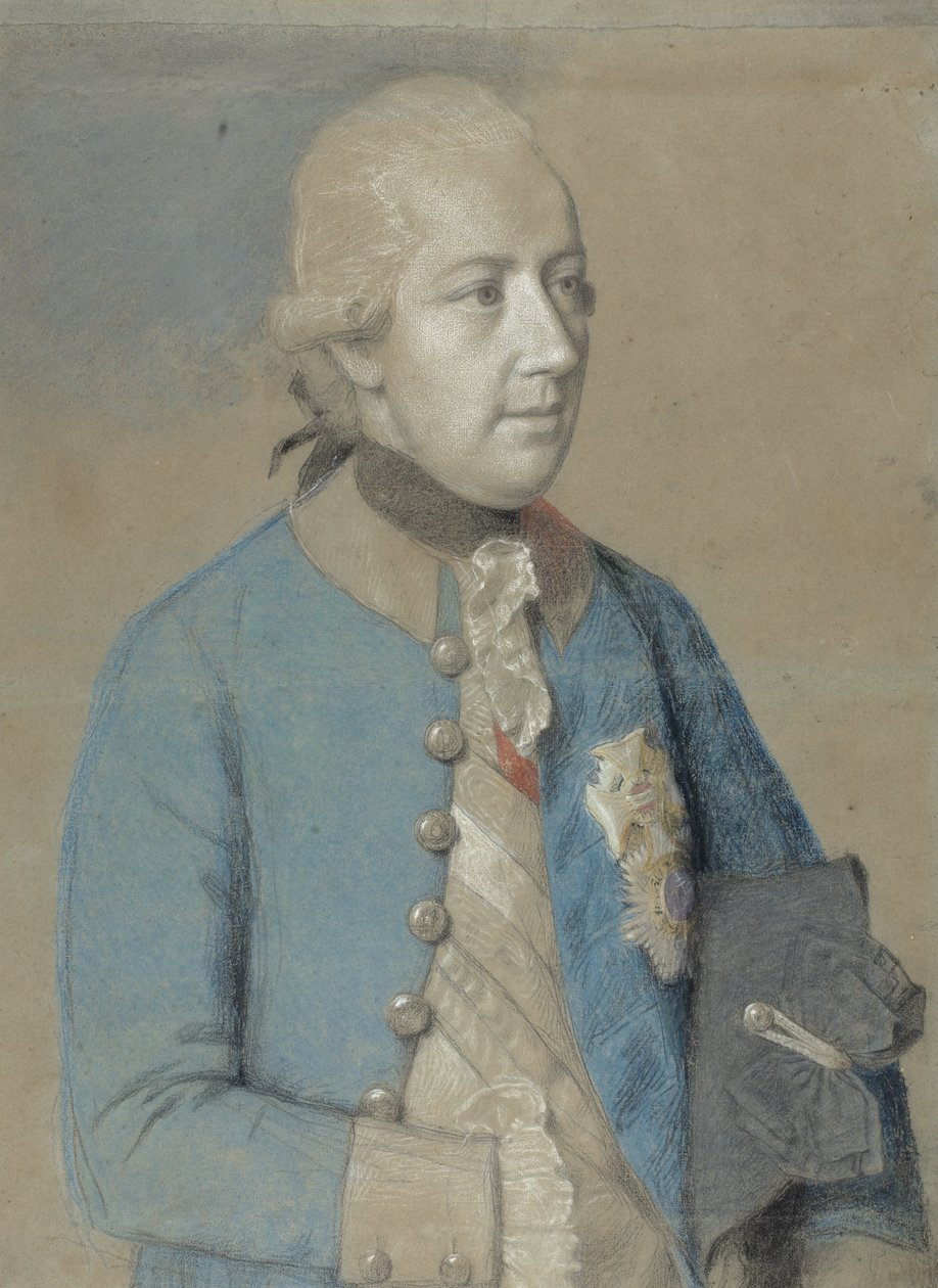 Porträtt av Josef II av Österrike (1741-90), romersk-tysk kejsare och senare kung av Ungern och Böhmen av Jean Étienne Liotard