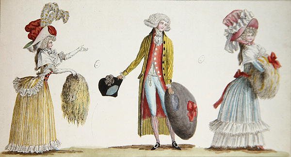 Manliga och kvinnliga kostymer i Frankrike av Jean Florent (after) Defraine