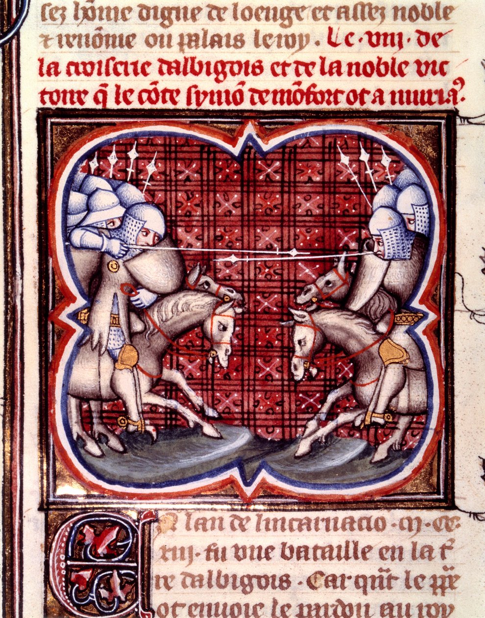 Slaget vid Muret (12 september av Jean Fouquet