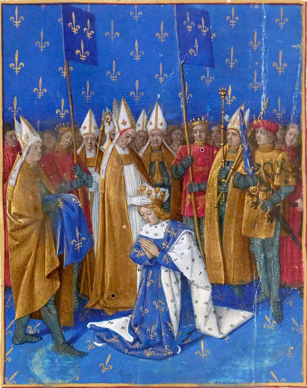 Kröning av Karl VI den älskade av Jean Fouquet