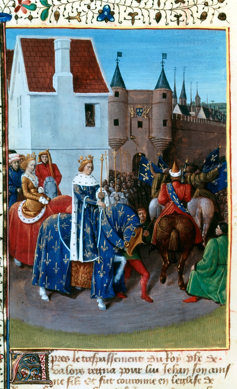 Johannes II:s inresa till Paris, 1300-talet, 1455-1460. av Jean Fouquet