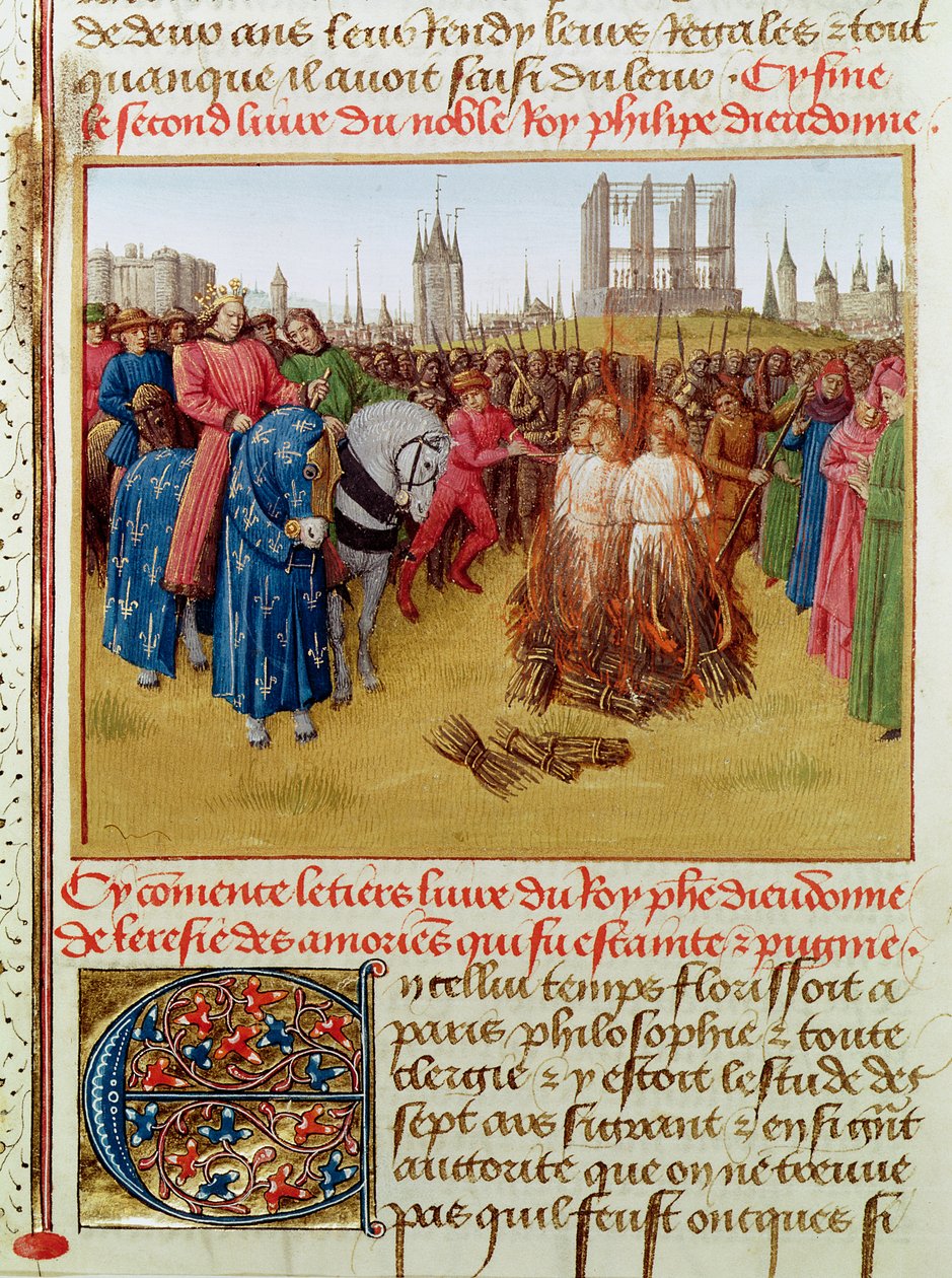 Fr 6465 f.236 Kättarnas bön 1210 (se även 161701) av Jean Fouquet
