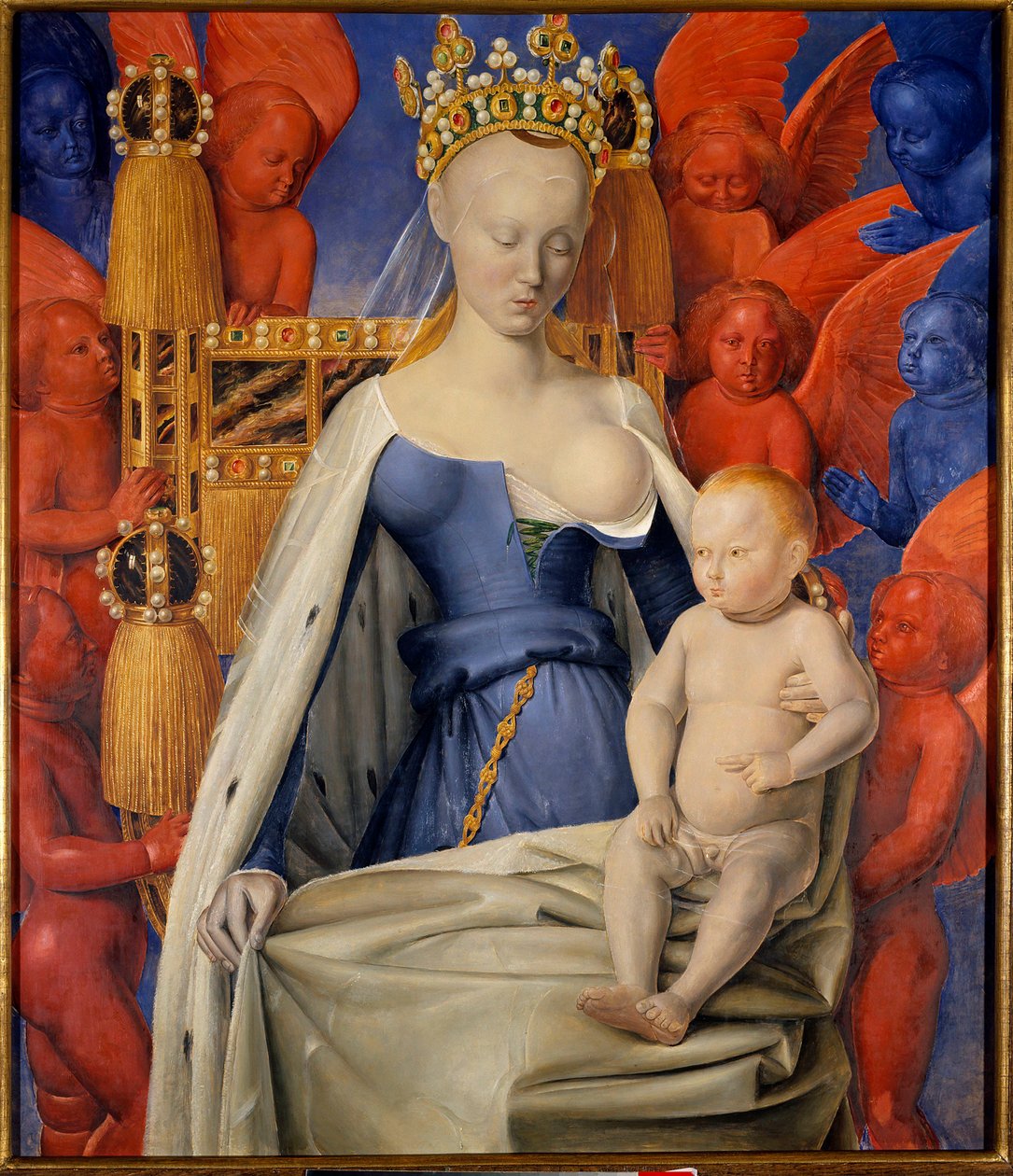 Madonna omgiven av serafer och keruber av Jean Fouquet