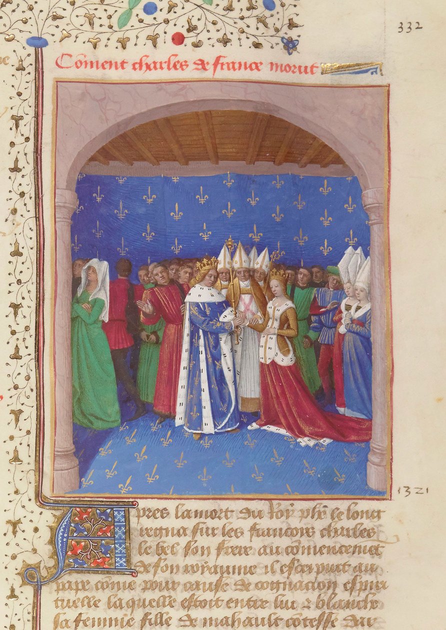 Äktenskap med Charles IV le Bel av Jean Fouquet