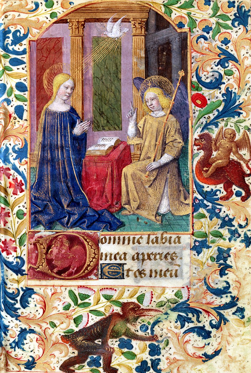 Ms Latin 13305 fol.15 Bebådelsen, från 