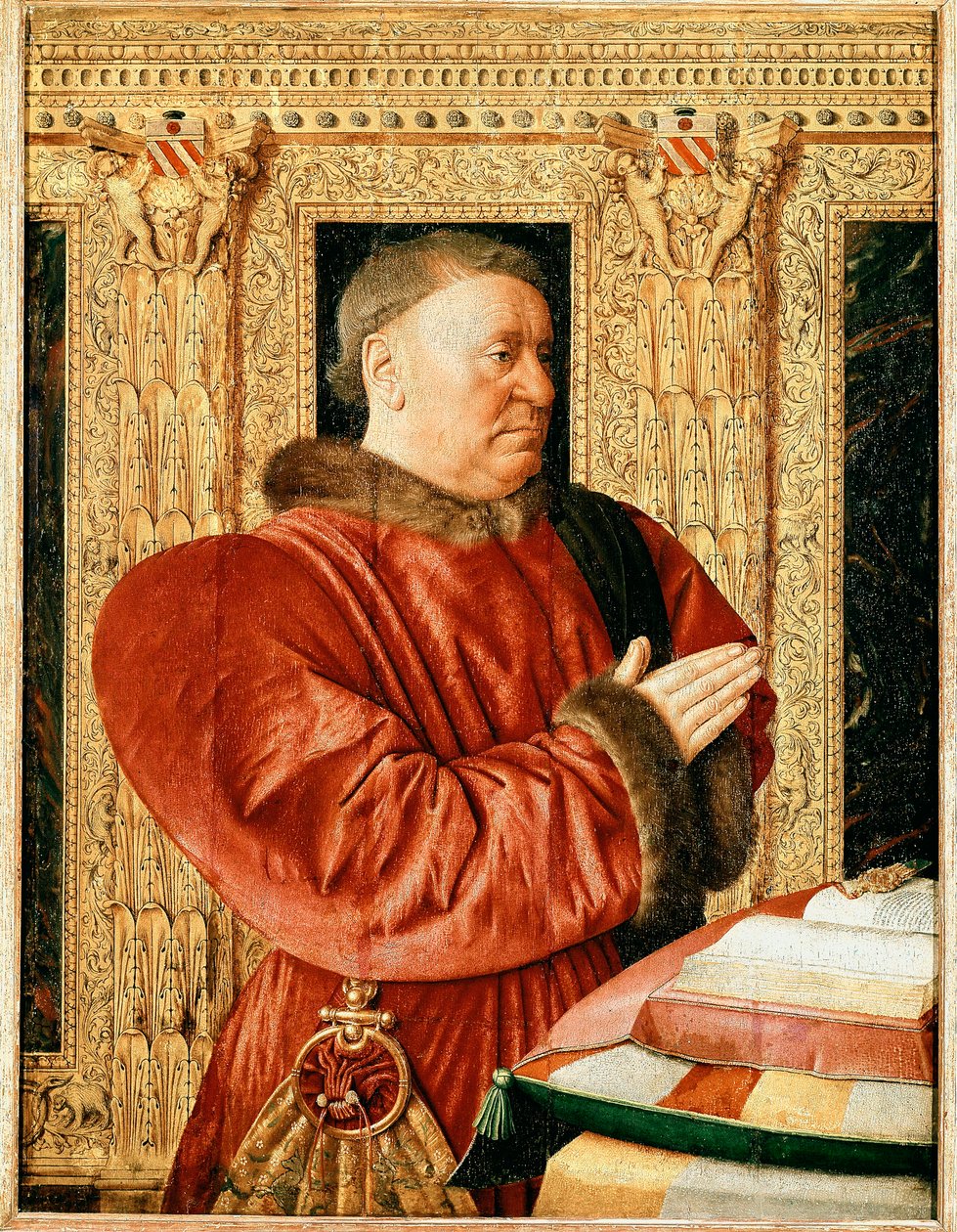 Porträtt av Frankrikes justitieminister Guillaume Jouvenel des Ursins (målning av Jean Fouquet