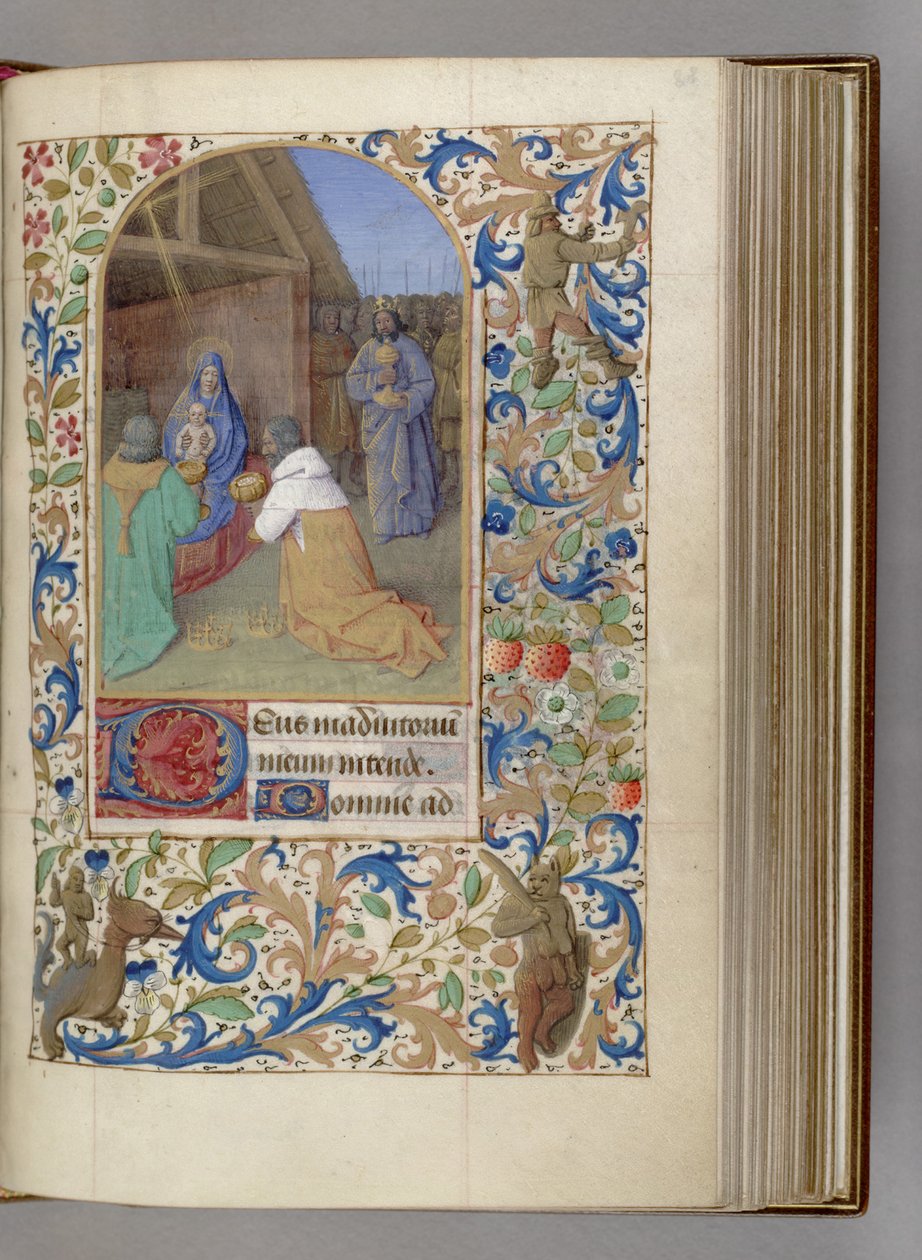 Tillbedjan av magiernas timbok, 1450-1499 av Jean Fouquet