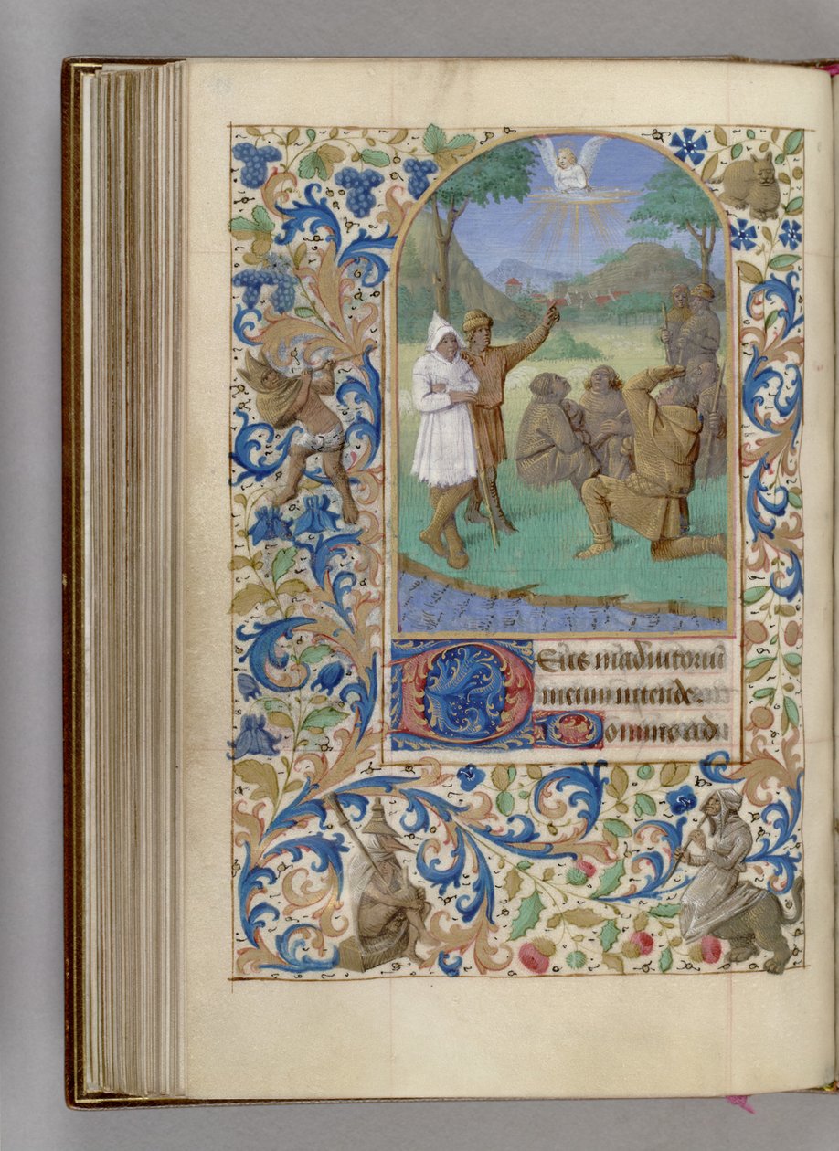 Bebådelsen till herdarnas timbok, 1450-1499 av Jean Fouquet