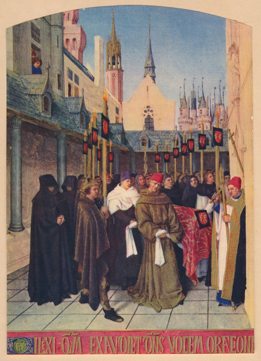 Etienne Chevaliers begravning, c1455, 1939 av Jean Fouquet