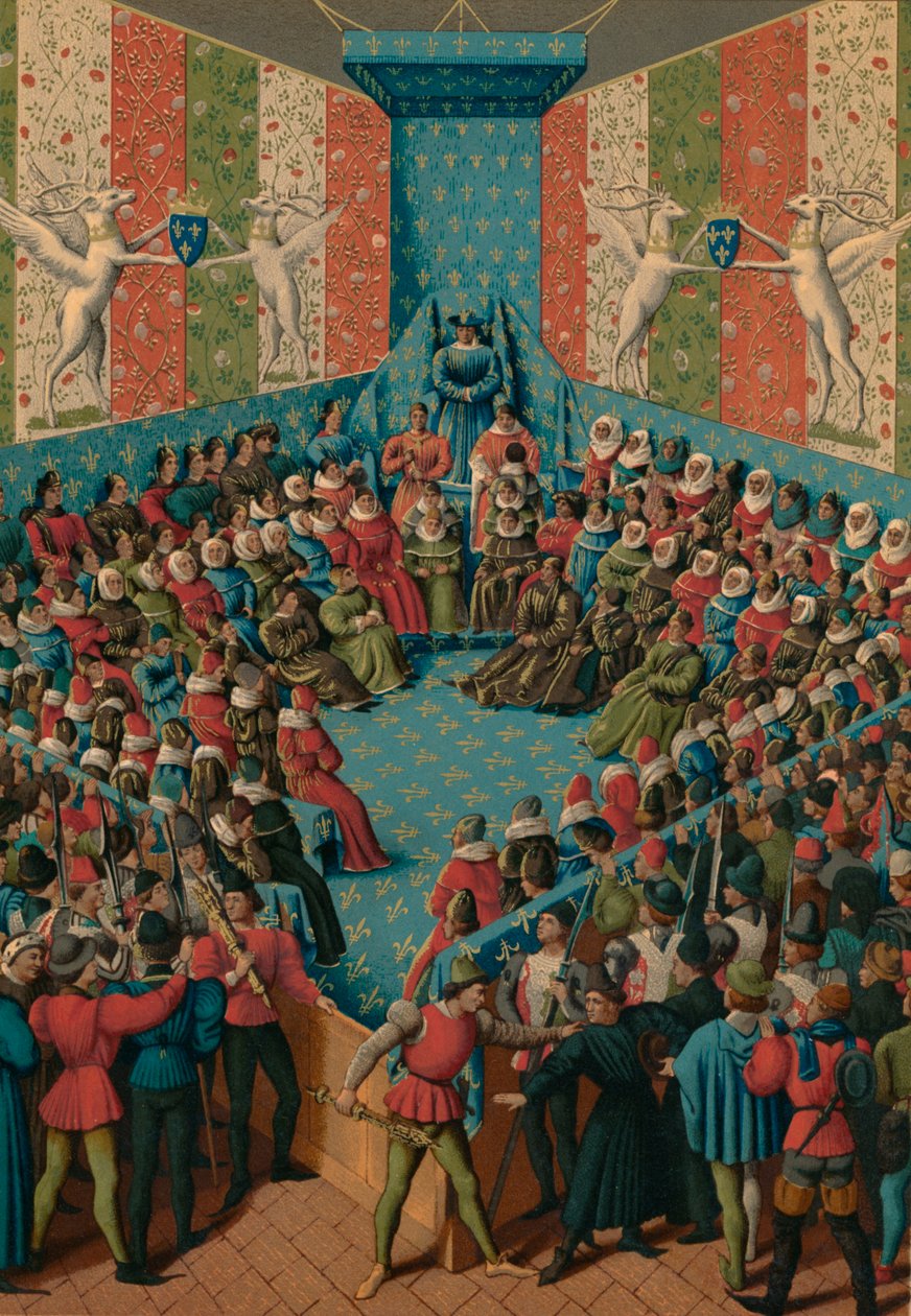Dom över Johannes II av Alencon, 1400-talet av Jean Fouquet