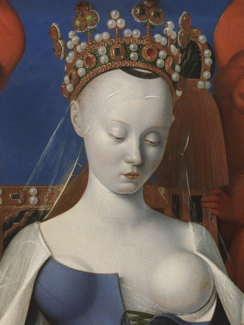 Jungfru och barn omgivna av keruber och serafer, detalj av Jean Fouquet