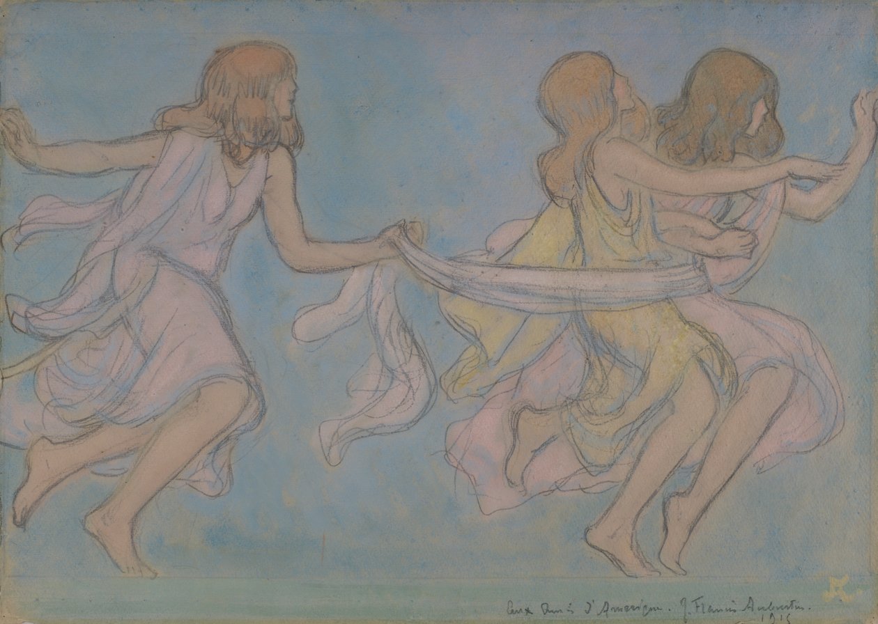 Barn som leker, 1915. av Jean Francis Auburtin