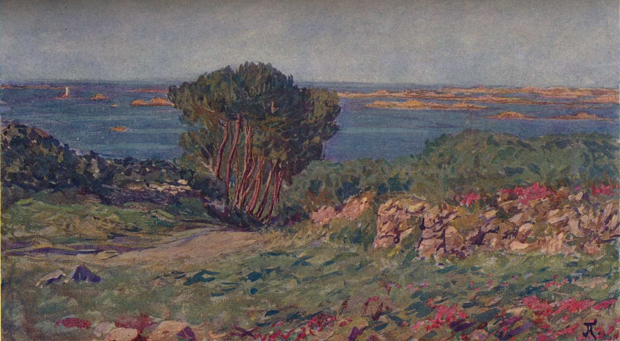 Bretagnes landskap, c1900, 1905 av Jean Francis Auburtin