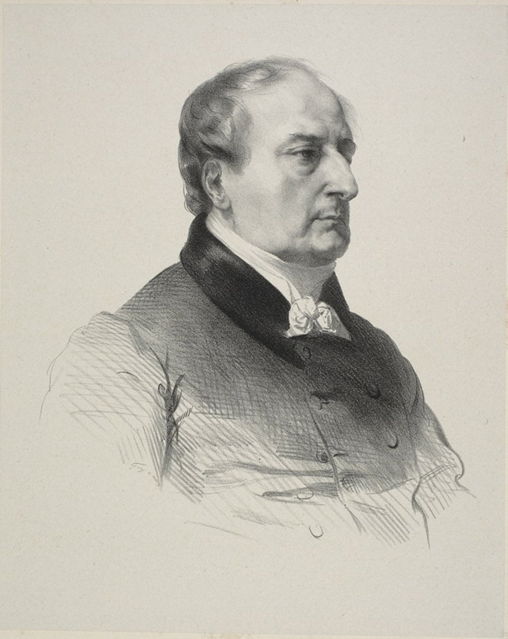Porträtt av målaren baron François Gérard av Jean Francois Gigoux