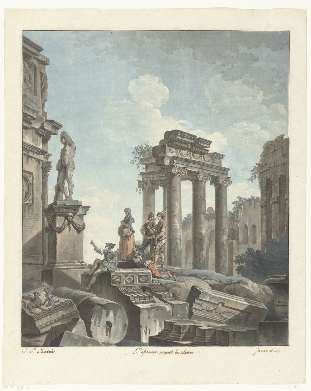Forntida ruiner av Jean Francois Janinet