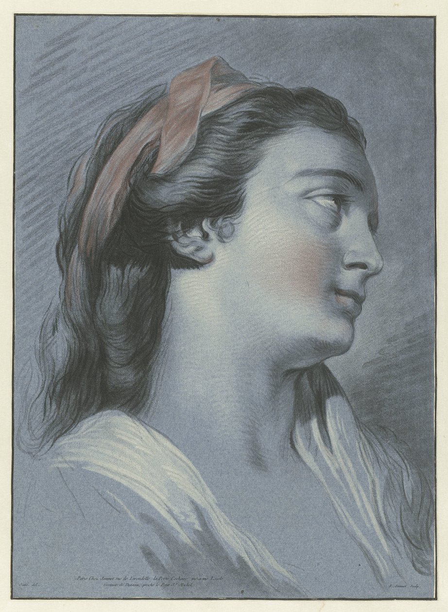 Chef för en ung kvinna Tete de femme av Jean Francois Janinet