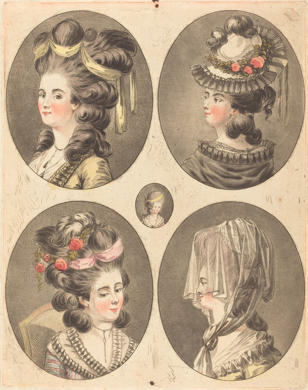frisyrmodeller av Jean Francois Janinet