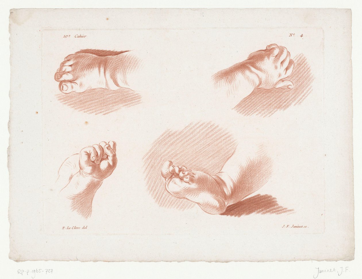 Två barns händer och fötter Kompositioner med delar av människokroppen (serietitel) Xe Cahier de principes du dessin d