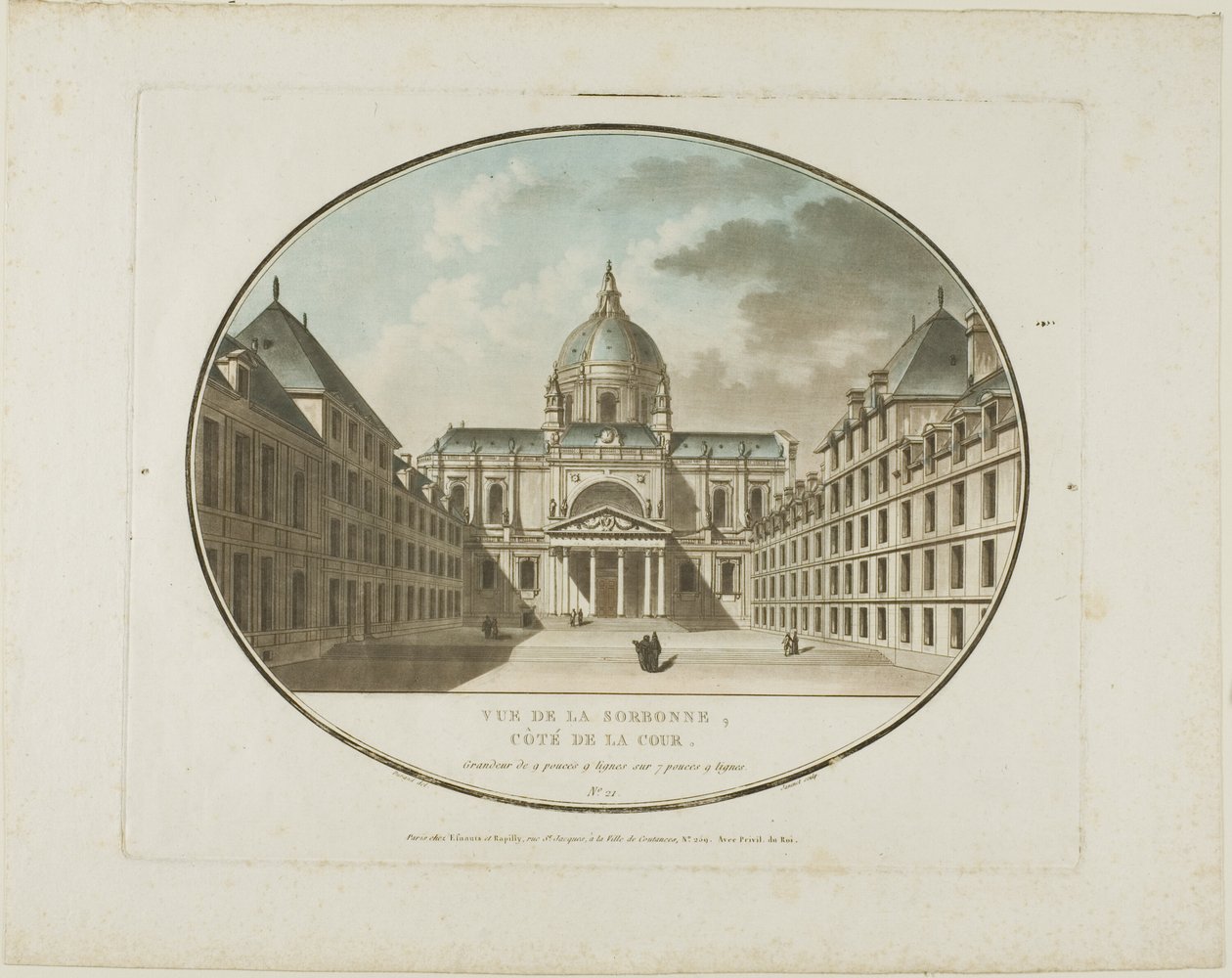 Utsikt över Sorbonne av Jean Francois Janinet
