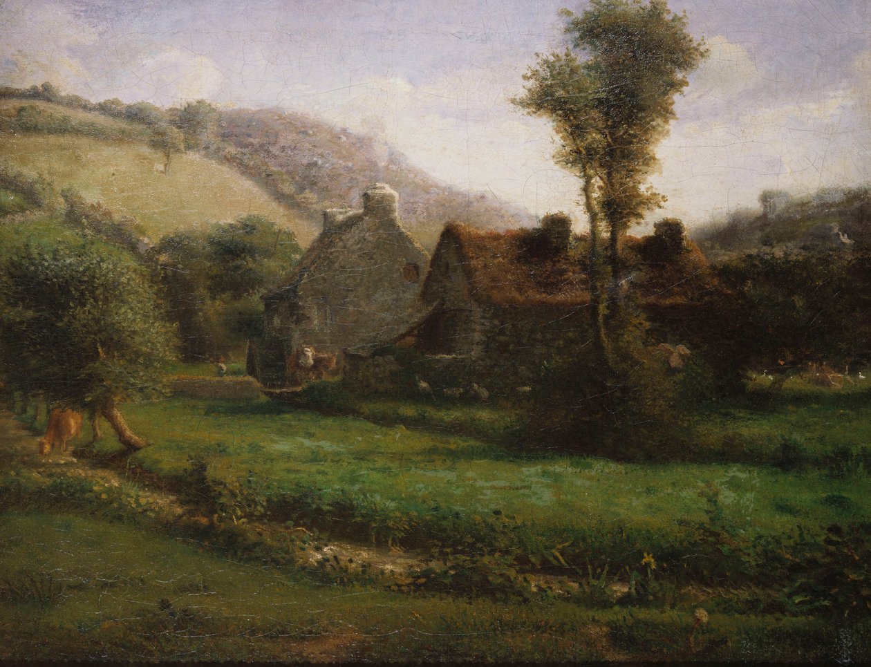 Stuga i ett landskap, c.1871 av Jean Francois Millet