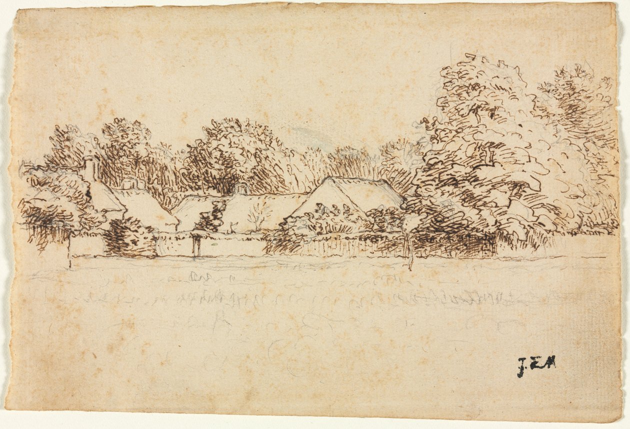 Stugor, 1870-1871. av Jean Francois Millet