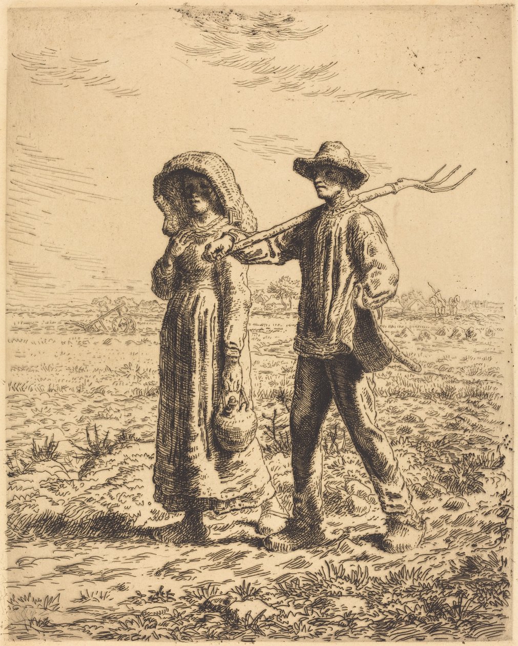 Avresa till jobbet av Jean Francois Millet