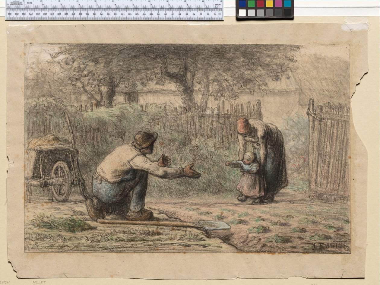 Första stegen, ca 1858-66 av Jean Francois Millet