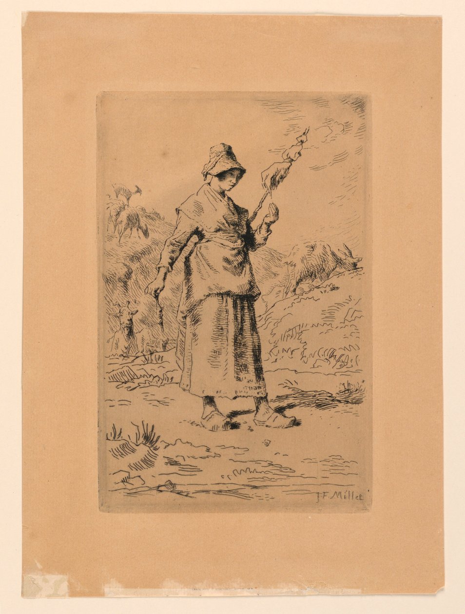 Spinnern av Jean Francois Millet