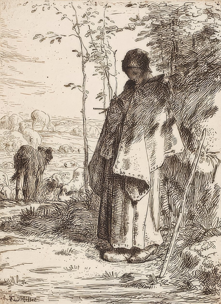 La Grande Bergère (Herdin). 1862 av Jean Francois Millet